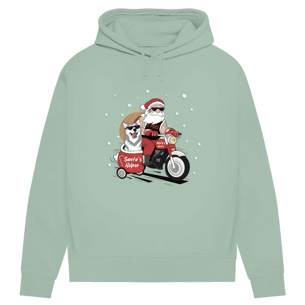 Biker Santa- Bio-Hoodie für Damen