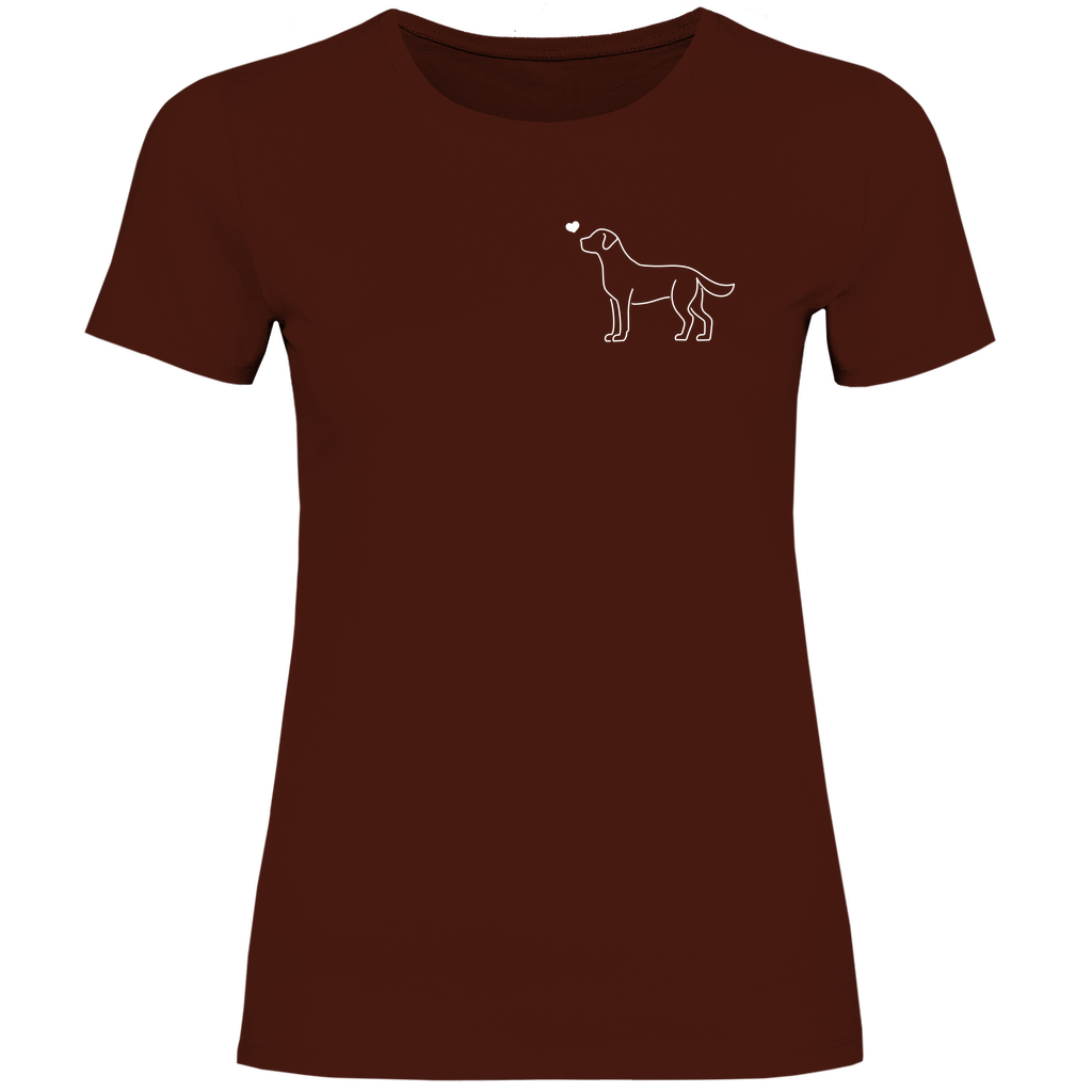 Labrador mit Herz - T-Shirt für Damen