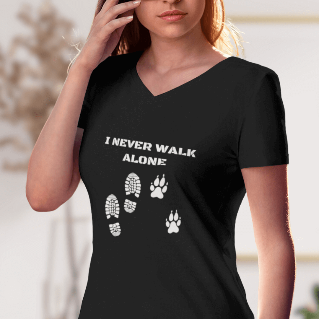 I Never Walk Alone - V-Shirt für Damen