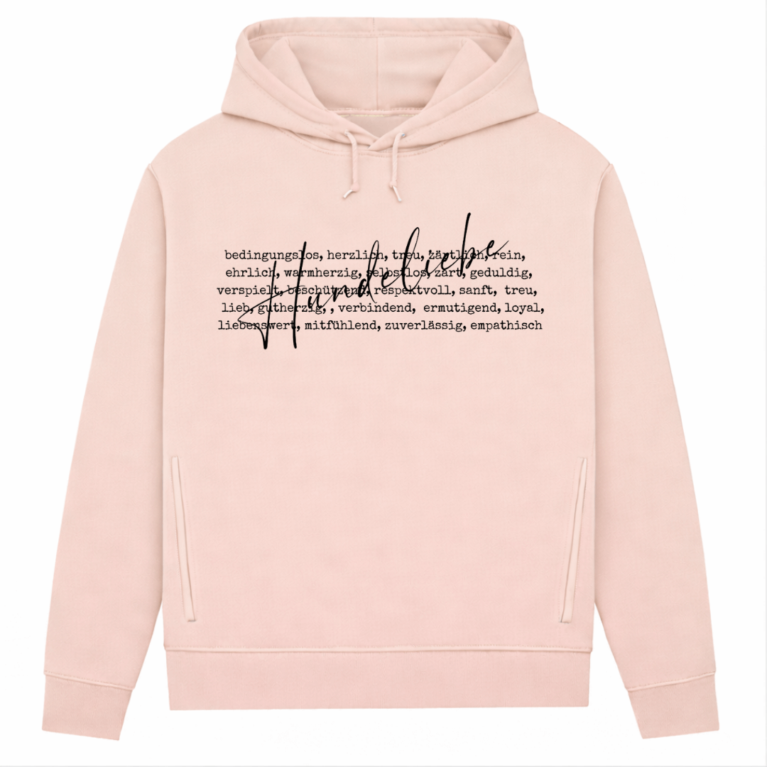Hunde Liebe ist...– Hoodie aus Bio-Baumwolle für Damen