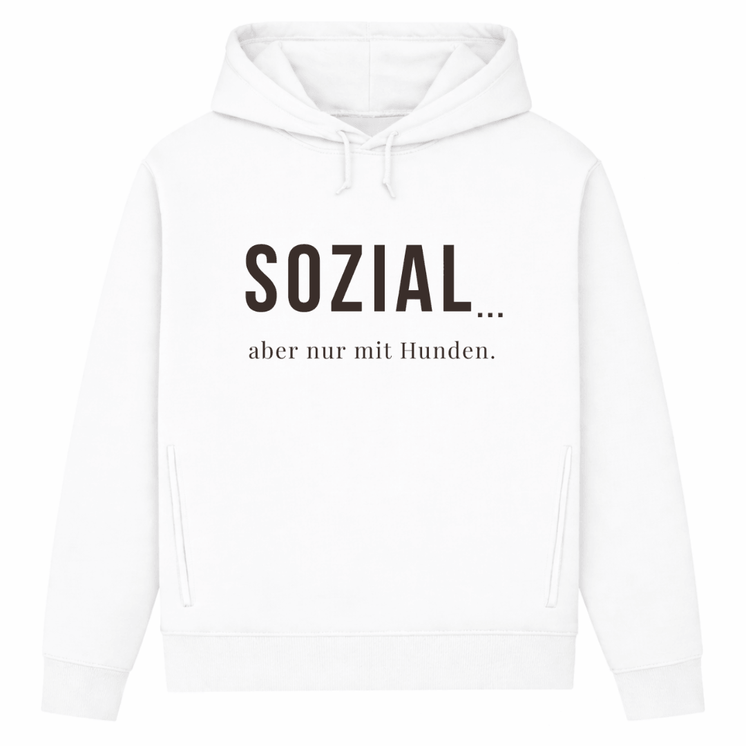 SOZIAL...  – Hoodie aus Bio-Baumwolle für Damen