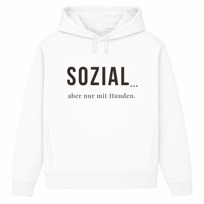 SOZIAL...  – Hoodie aus Bio-Baumwolle für Damen