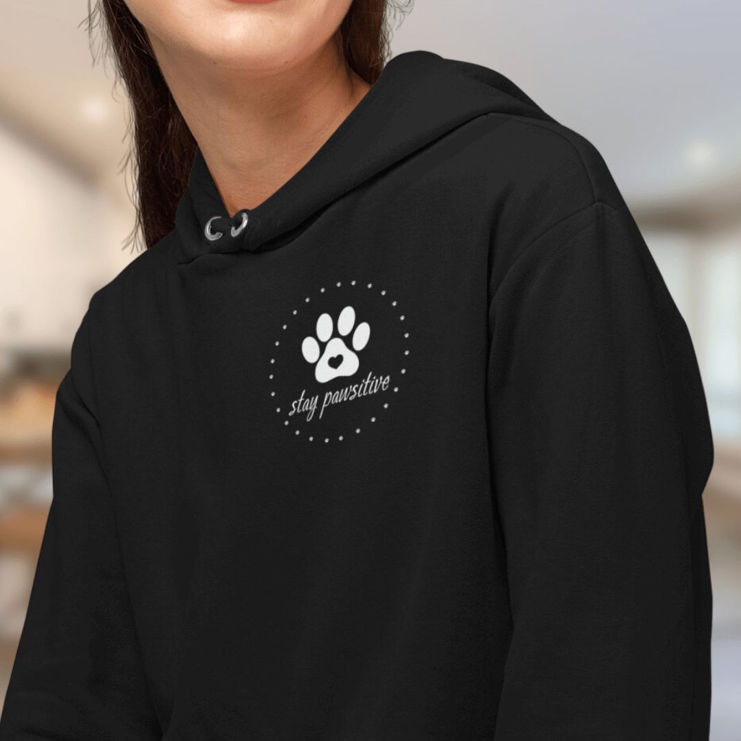 Stay Pawsitive– Hoodie aus Bio-Baumwolle für Damen