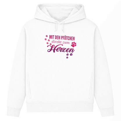 Direkt zum Herzen– Hoodie aus Bio-Baumwolle für Damen