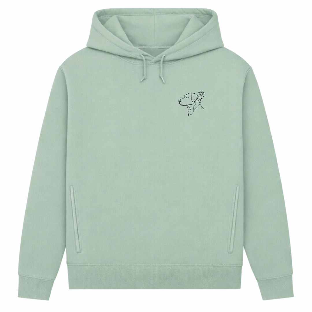 Paw & Flower Vibes– Hoodie aus Bio-Baumwolle für Damen