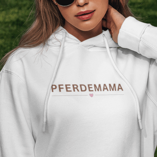 Pferdemama - Bio-Hoodie für Damen