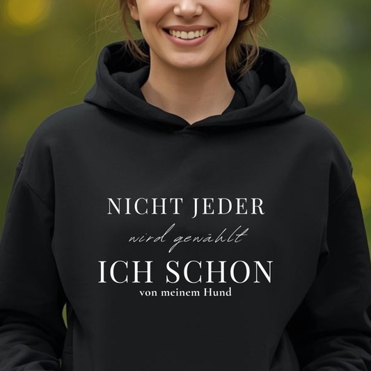 Vom Hund erwählt – Hoodie aus Bio-Baumwolle für Damen