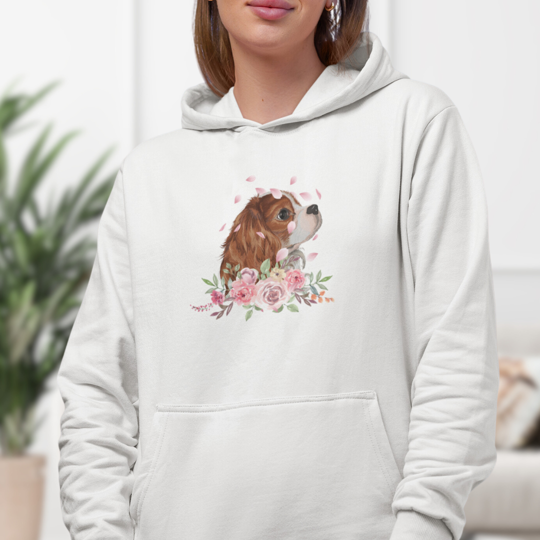 Flower Cavalier King Charles - Bio-Hoodie für Damen