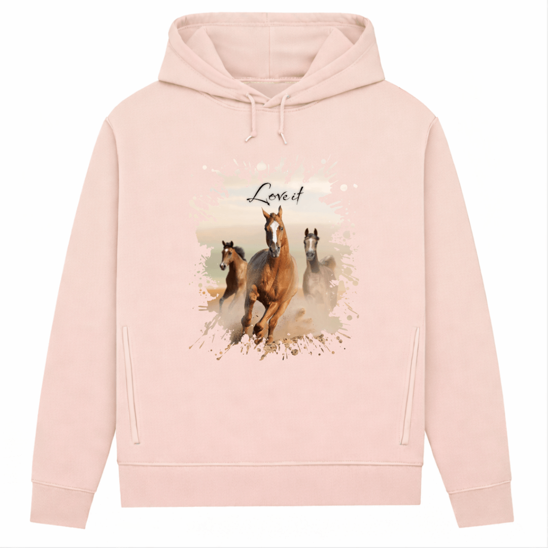 Pferdepower – Hoodie aus Bio-Baumwolle für Damen