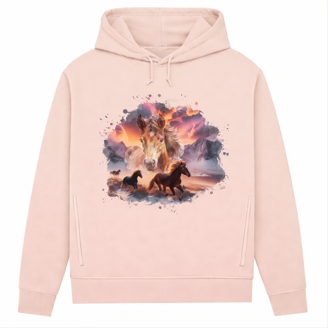 Magie der Pferde - Hoodie aus Bio-Baumwolle für Damen