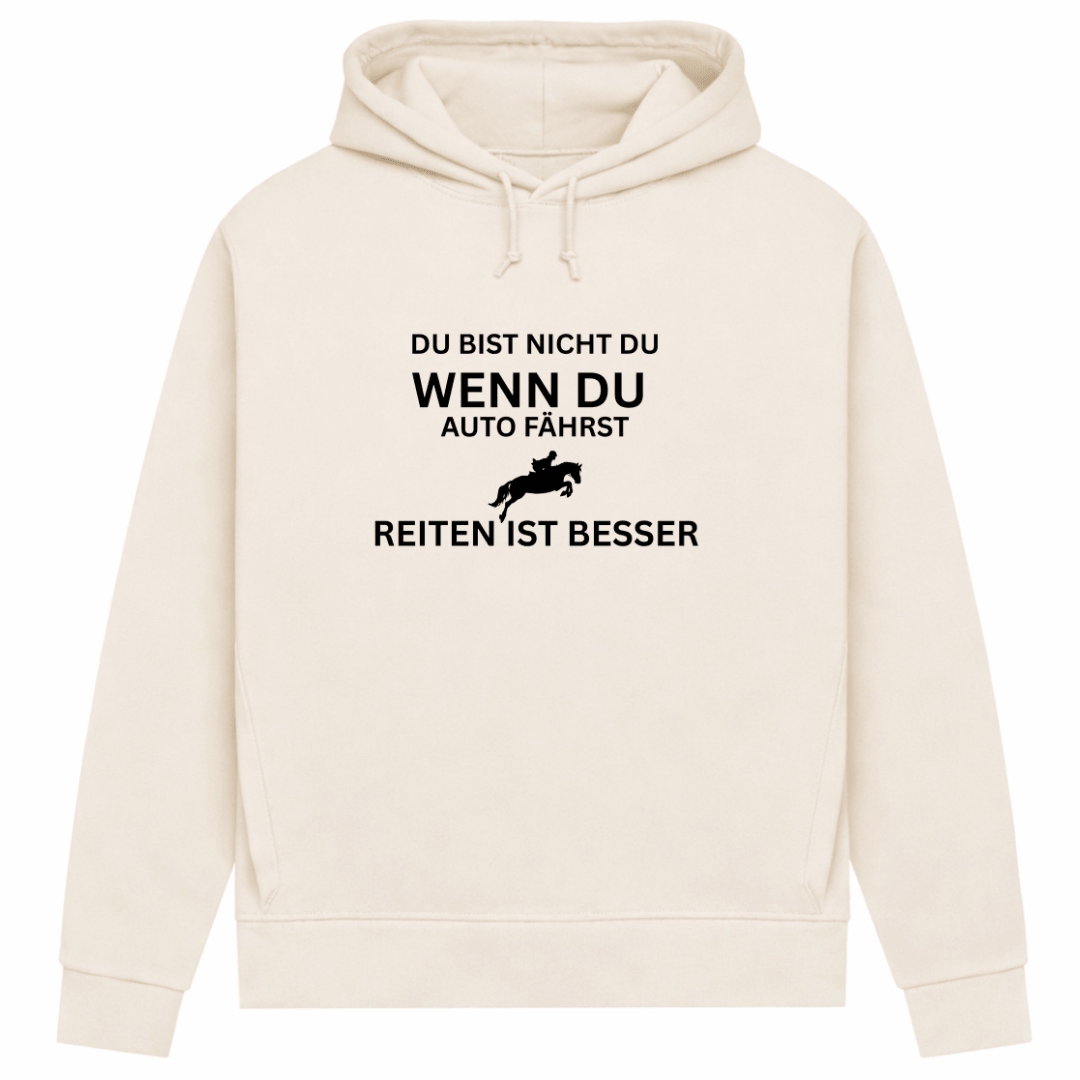 Reiten ist besser– Hoodie aus Bio-Baumwolle für Damen
