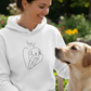 Welpenliebe – Hoodie aus Bio-Baumwolle für Damen