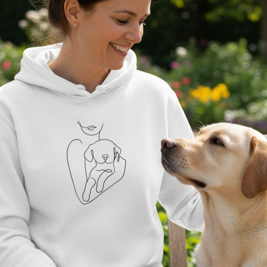 Welpenliebe – Hoodie aus Bio-Baumwolle für Damen
