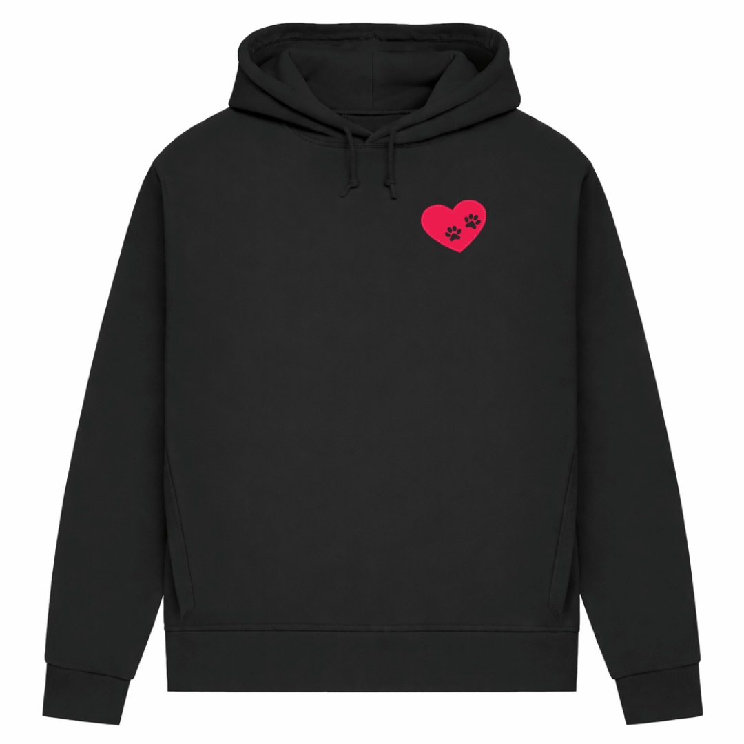 Pfötchen Im Herz– Hoodie aus Bio-Baumwolle für Damen