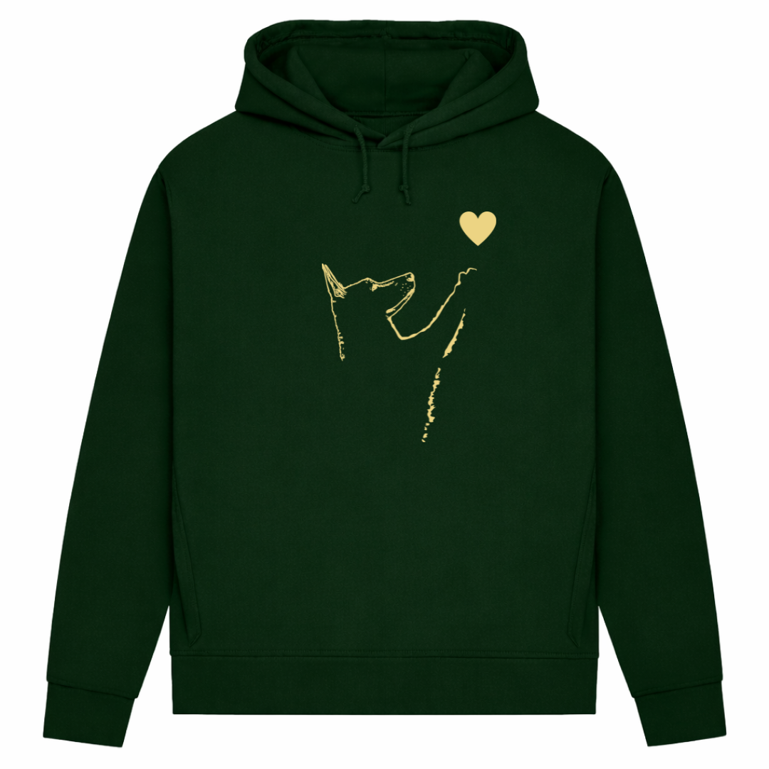 Liebe Hund – Hoodie aus Bio-Baumwolle für Damen