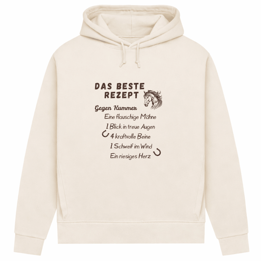 Herzensrezept  – Hoodie aus Bio-Baumwolle für Damen