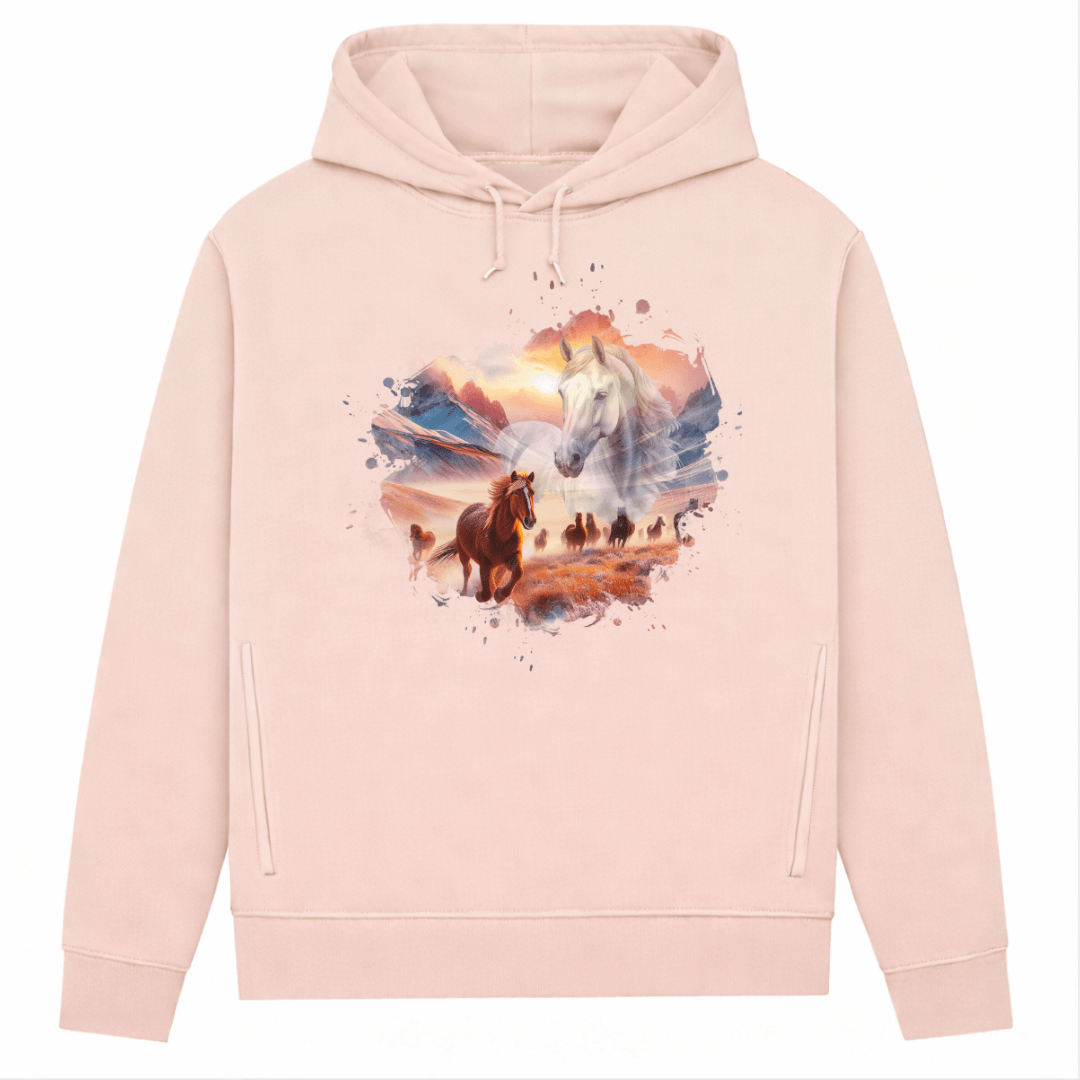 Liebe zu Pferden - Hoodie aus Bio-Baumwolle für Damen