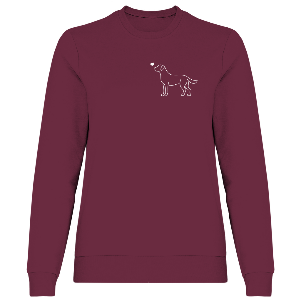 Labrador mit Herz - Sweatshirt für Damen