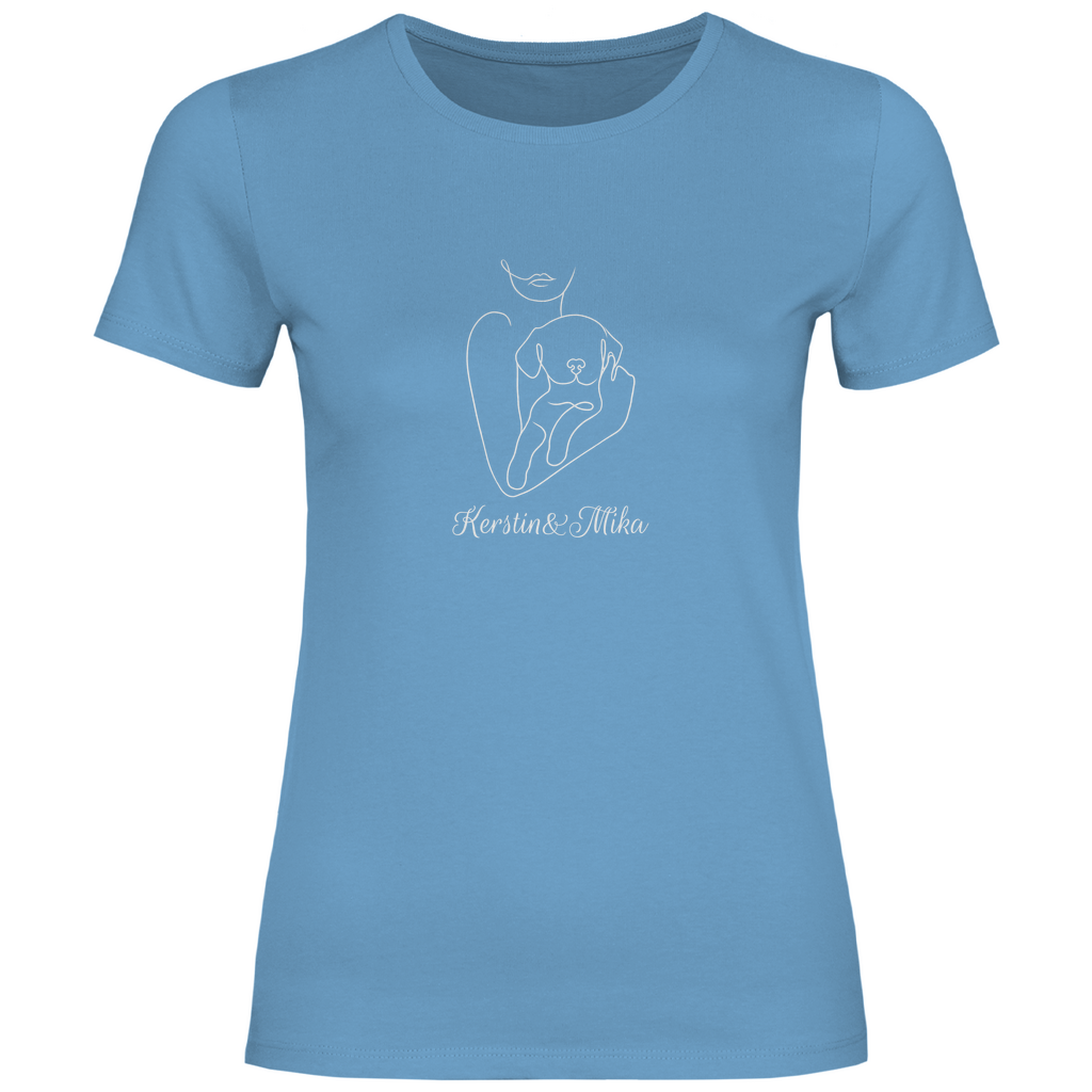 Welpenliebe - T-Shirt für Damen - Dein Wunschtext