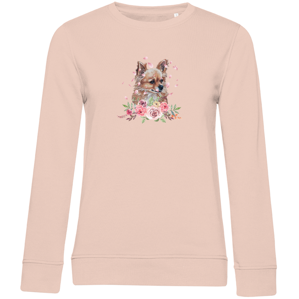 Flower Chihuahua - Bio-Sweatshirt für Damen