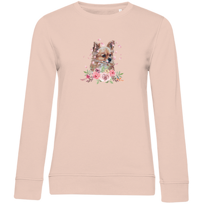 Flower Chihuahua - Bio-Sweatshirt für Damen