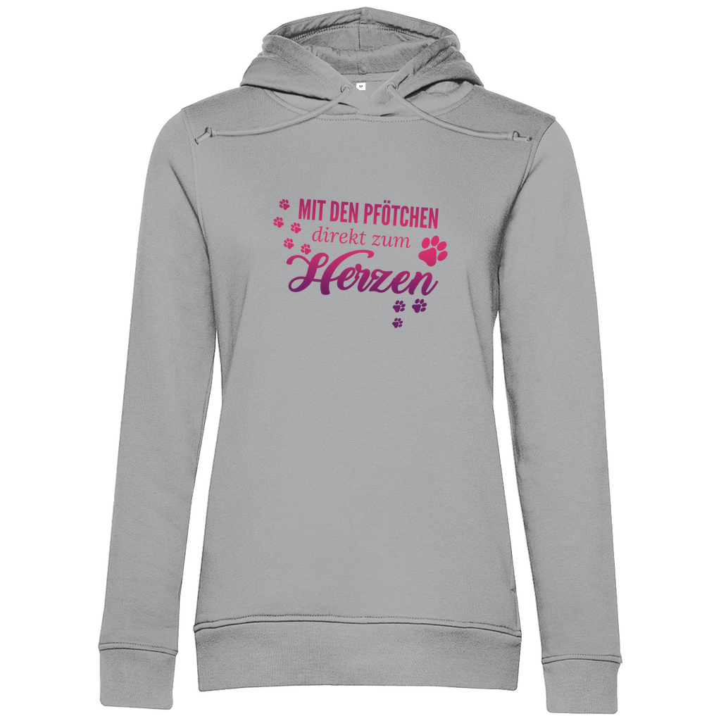 Direkt Zum Herzen - Bio-Hoodie für Damen