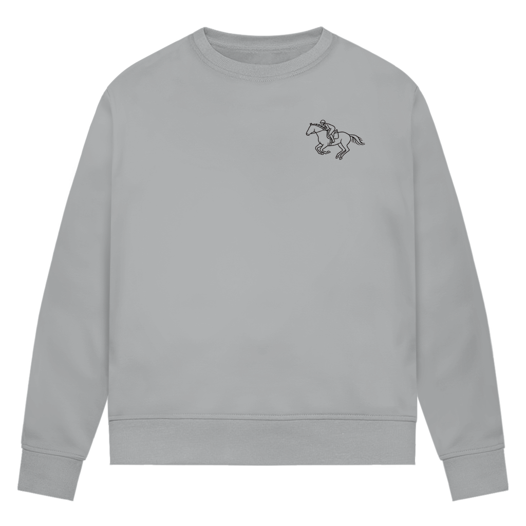 Herz & Huf - Bio-Sweatshirt für Damen |Brustmotiv