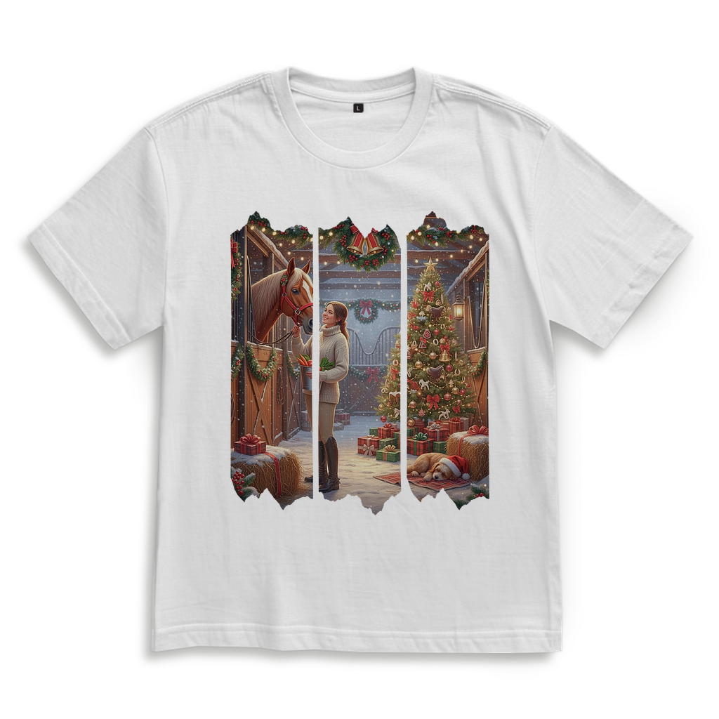 Weihnachtszauber im Stall - Oversize T-Shirt Unisex