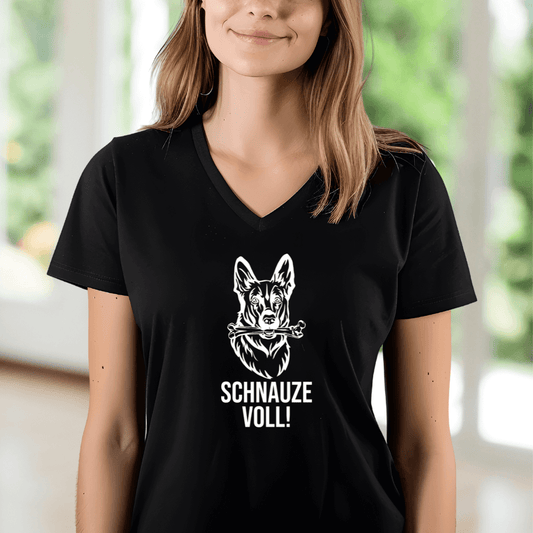 Schnauze Voll - V-Shirt für Damen