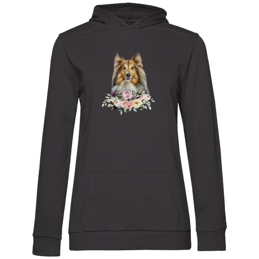 Flower Sheltie - Hoodie für Damen