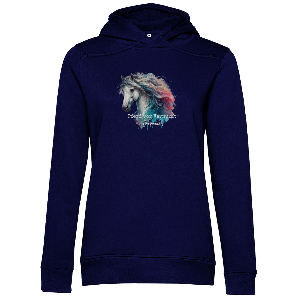 Pferd vor Vernunft - Bio-Hoodie für Damen