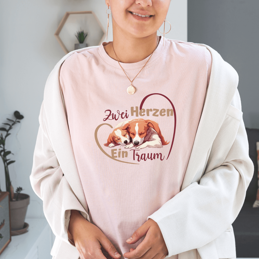 Zwei Herzen - T-Shirt für Damen