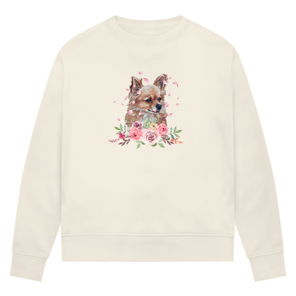 Flower Chihuahua - Bio-Sweatshirt für Damen