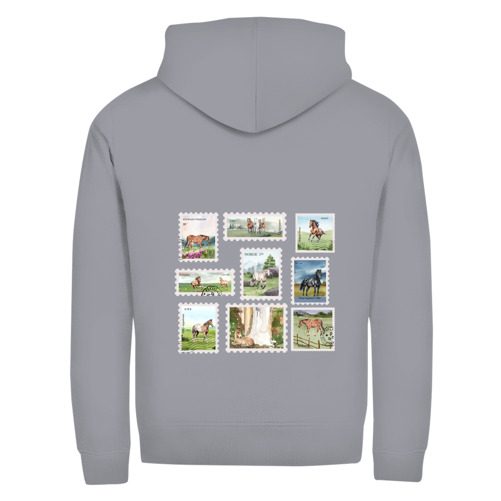 Pferdepost- Zipper-Hoodie Unisex | Rückendruck