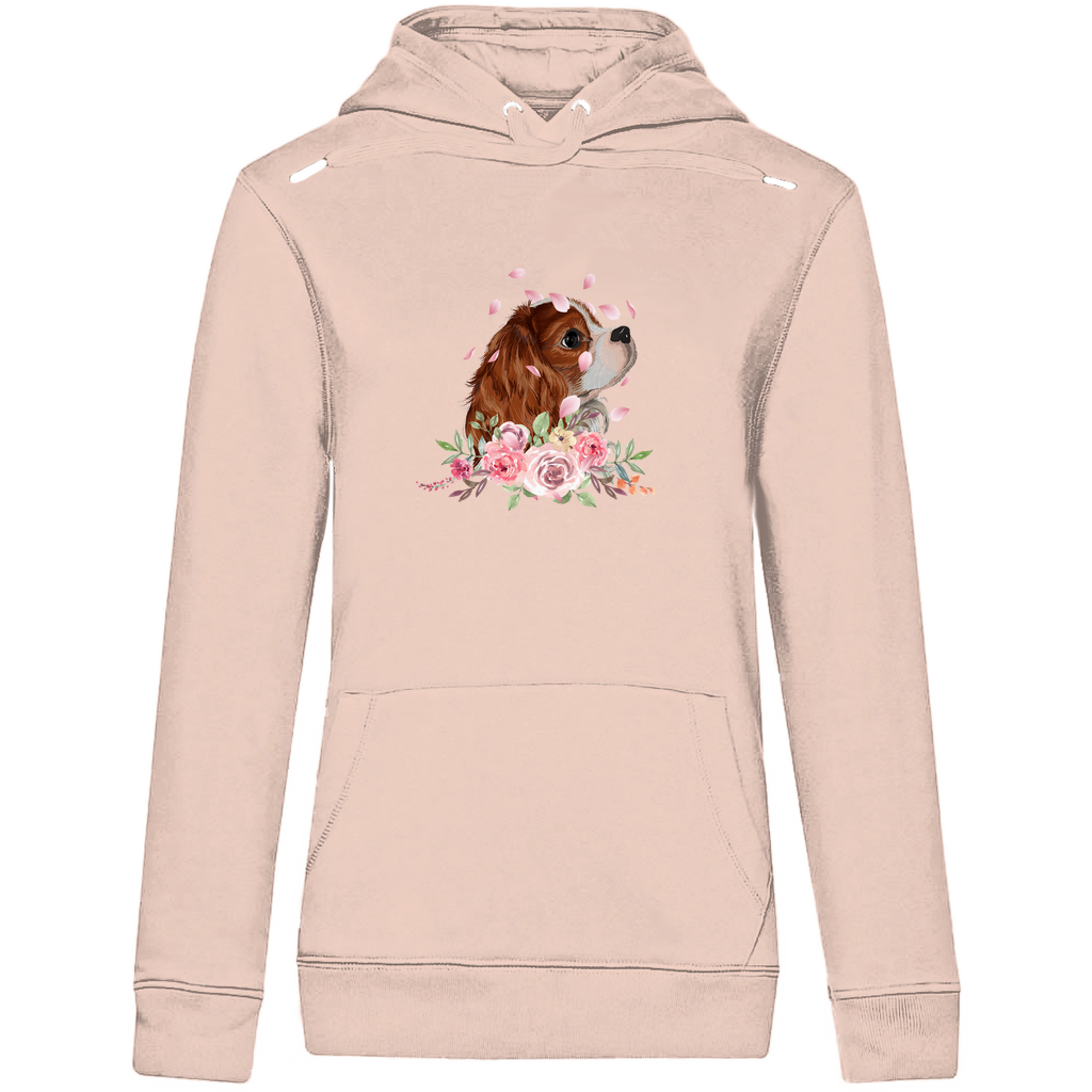 Flower Cavalier King Charles - Bio-Hoodie für Damen