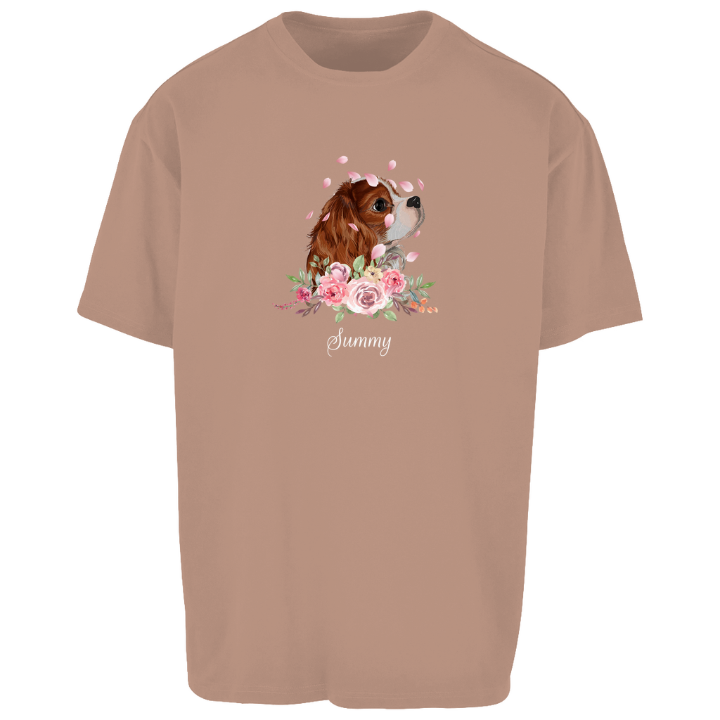 Flower Dog - Oversize T-Shirt Unisex - Dein Wunschtext