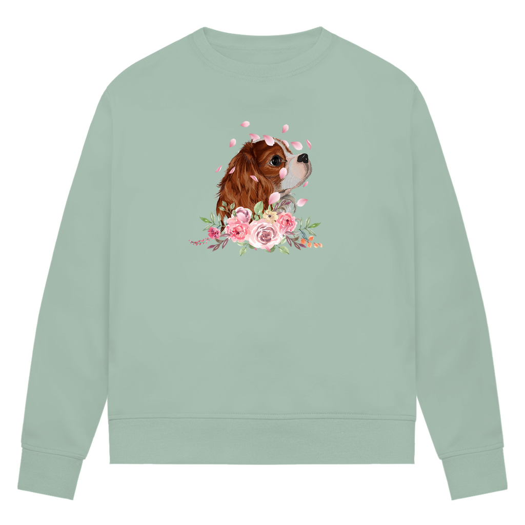 Flower Cavalier King Charles - Bio-Sweatshirt für Damen