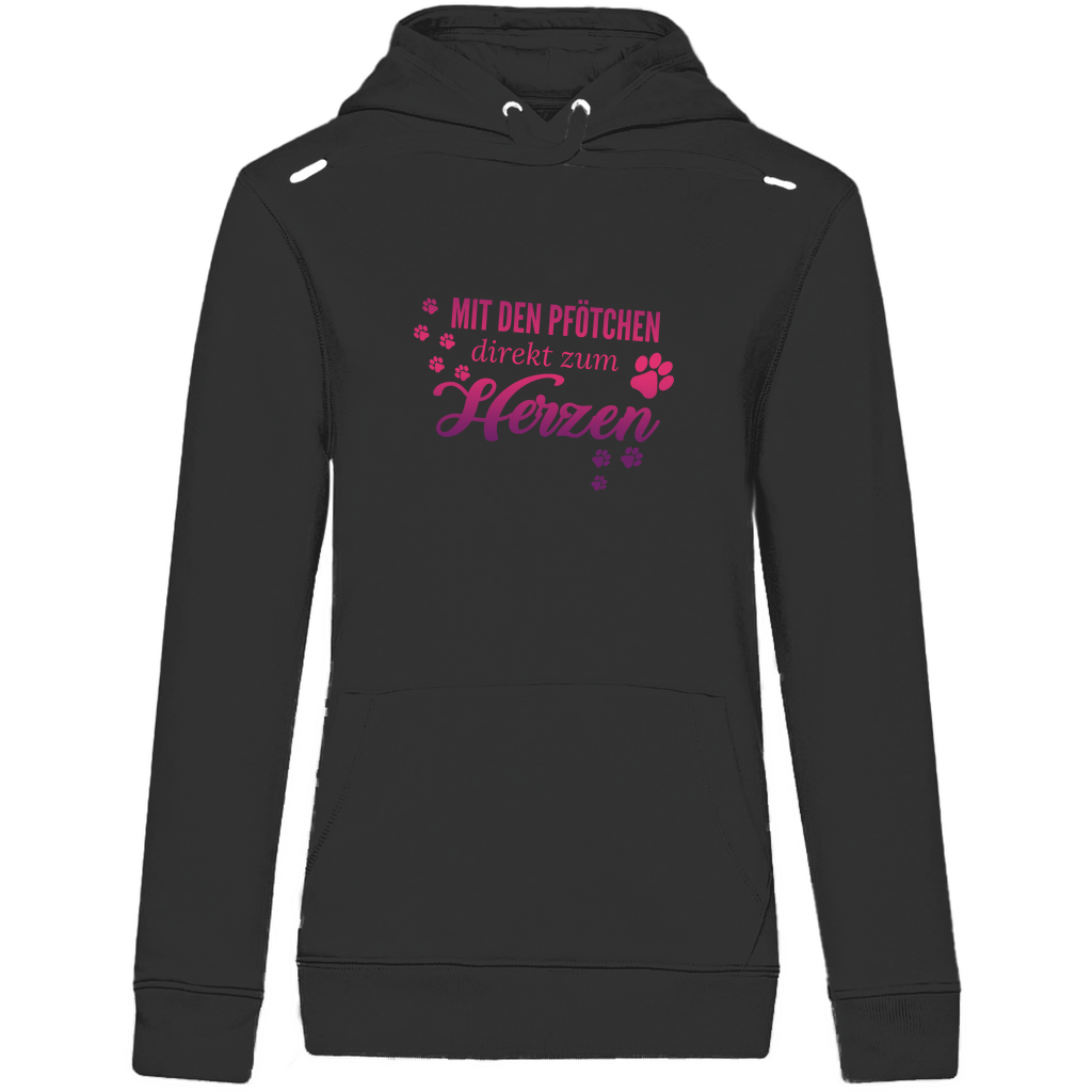 Direkt Zum Herzen - Bio-Hoodie für Damen