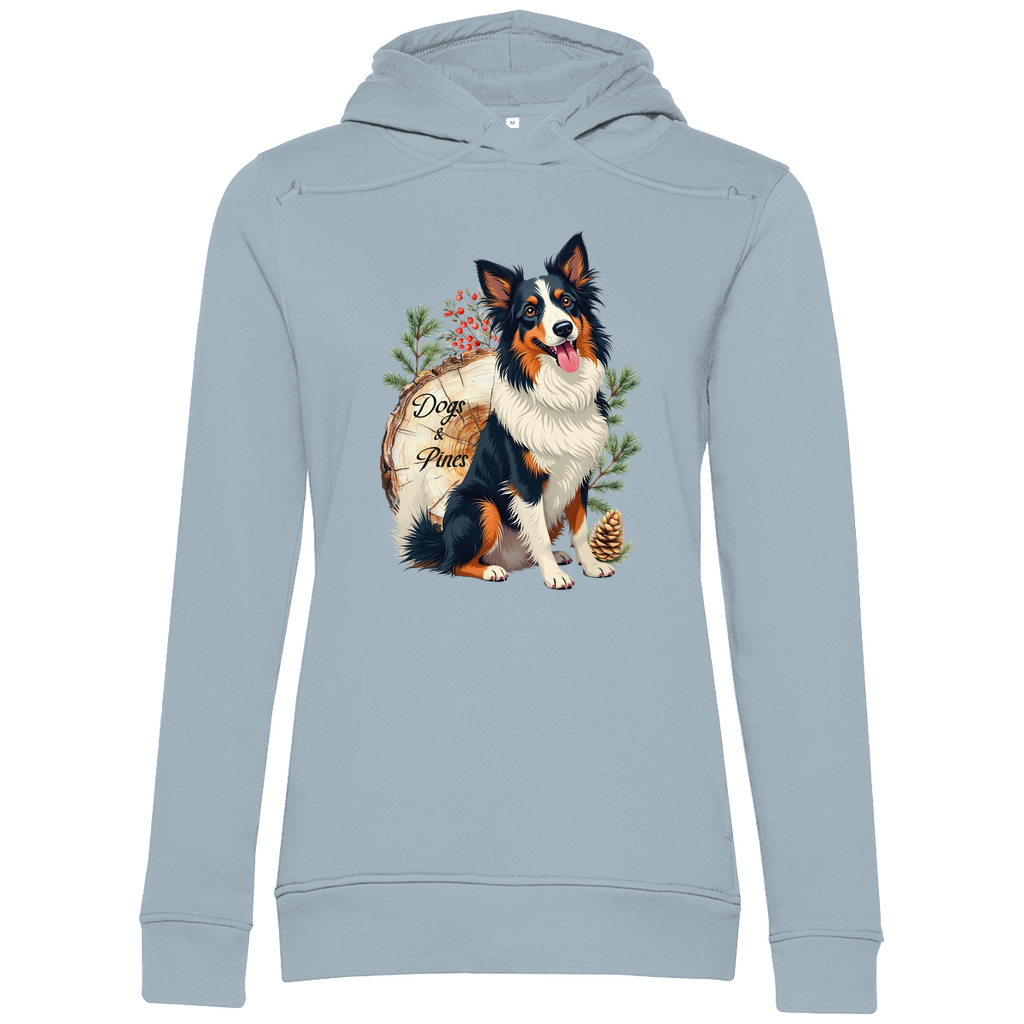 Dogs & Pines- Bio-Hoodie für Damen-Weihnachten