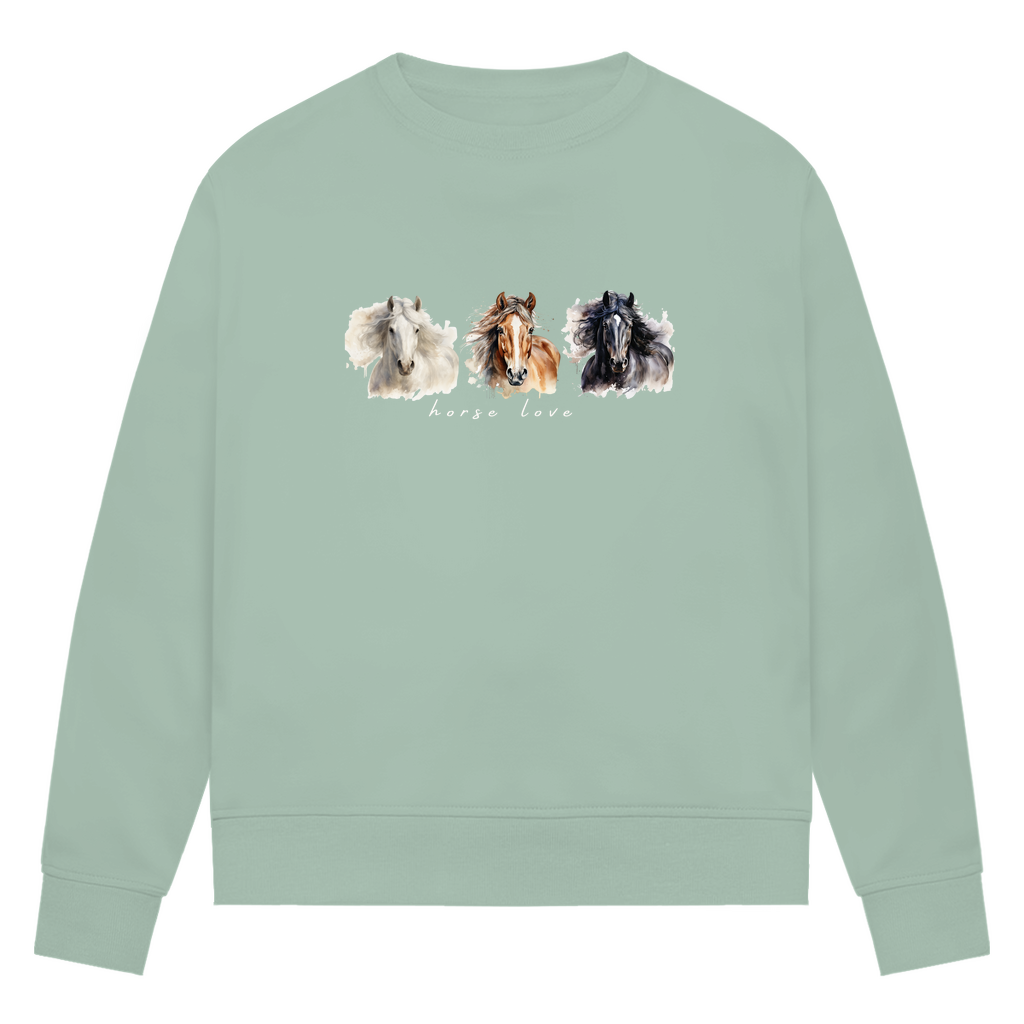 Horse Love - Bio-Sweatshirt für Damen