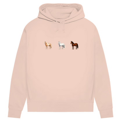 Pferde Trio - Bio-Hoodie für Damen