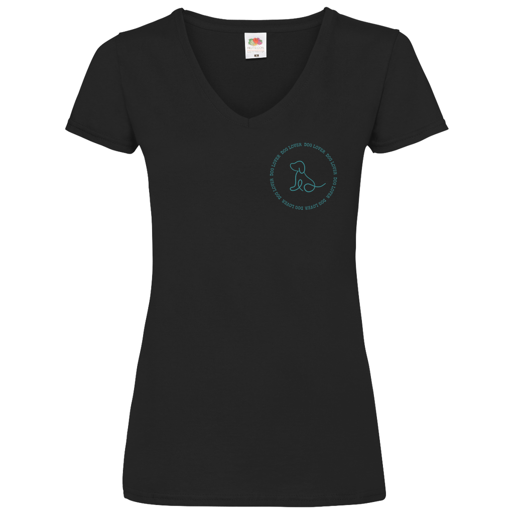 Dog Lover - V-Shirt für Damen