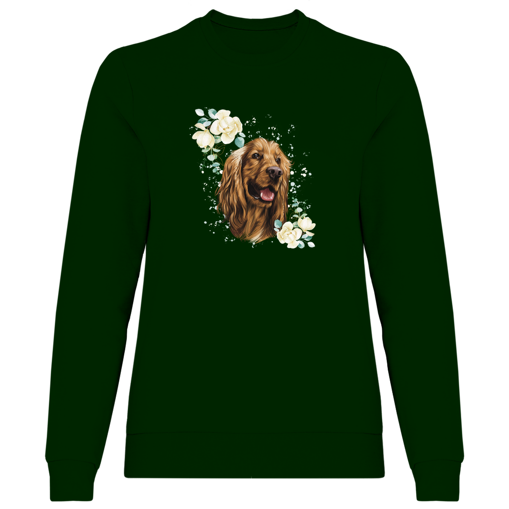 Flower Cocker Spaniel - Sweatshirt für Damen