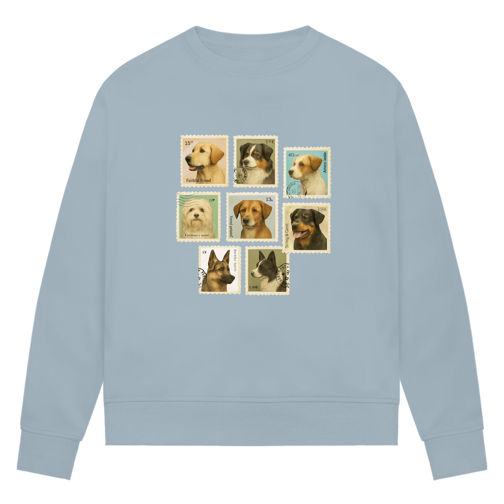 Briefmarken - Bio-Sweatshirt für Damen