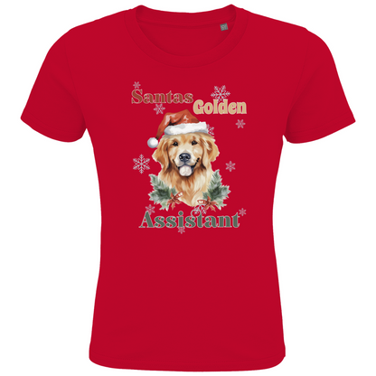 Santas Golden Assistant - Bio T-Shirt für Kinder