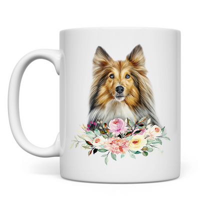 Flower Sheltie - Tasse