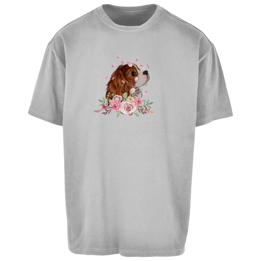 Flower Cavalier King Charles - Oversize T-Shirt - Unisex