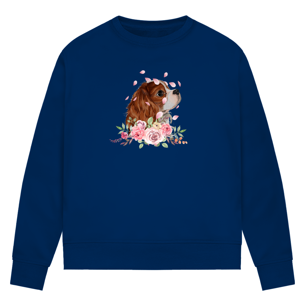 Flower Cavalier King Charles - Bio-Sweatshirt für Damen