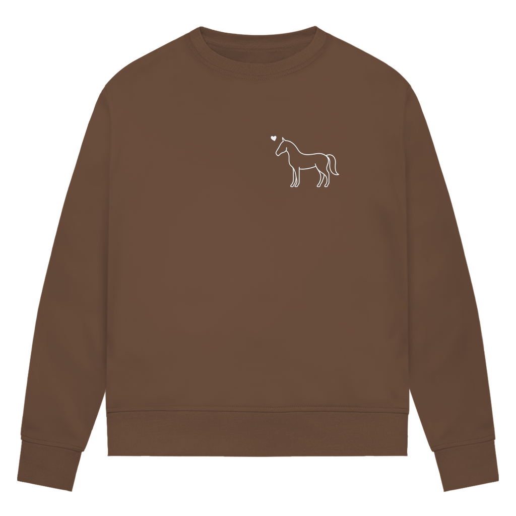 Eleganz mit Herz - Bio-Sweatshirt für Damen |Brustmotiv