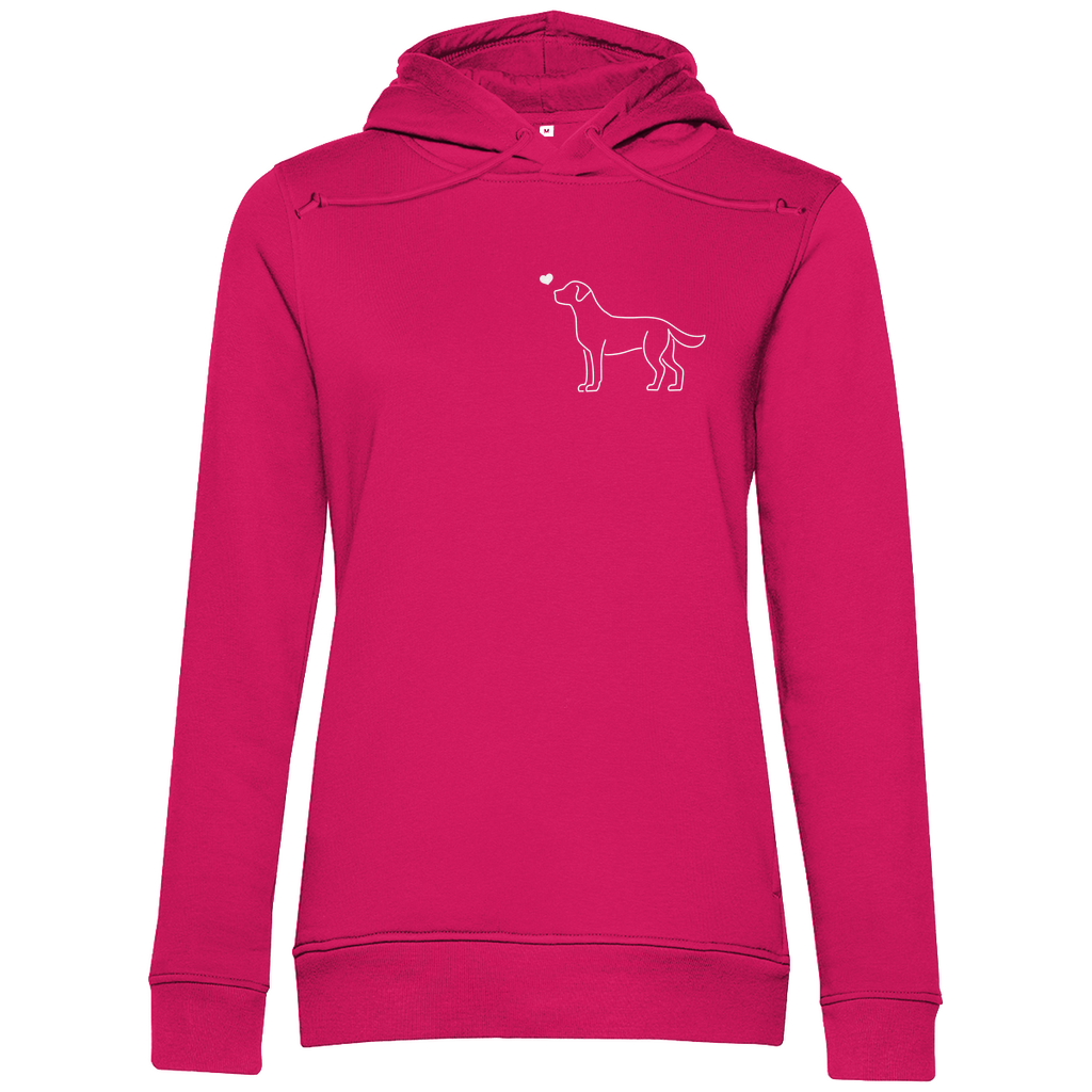 Labrador mit Herz - Bio-Hoodie für Damen